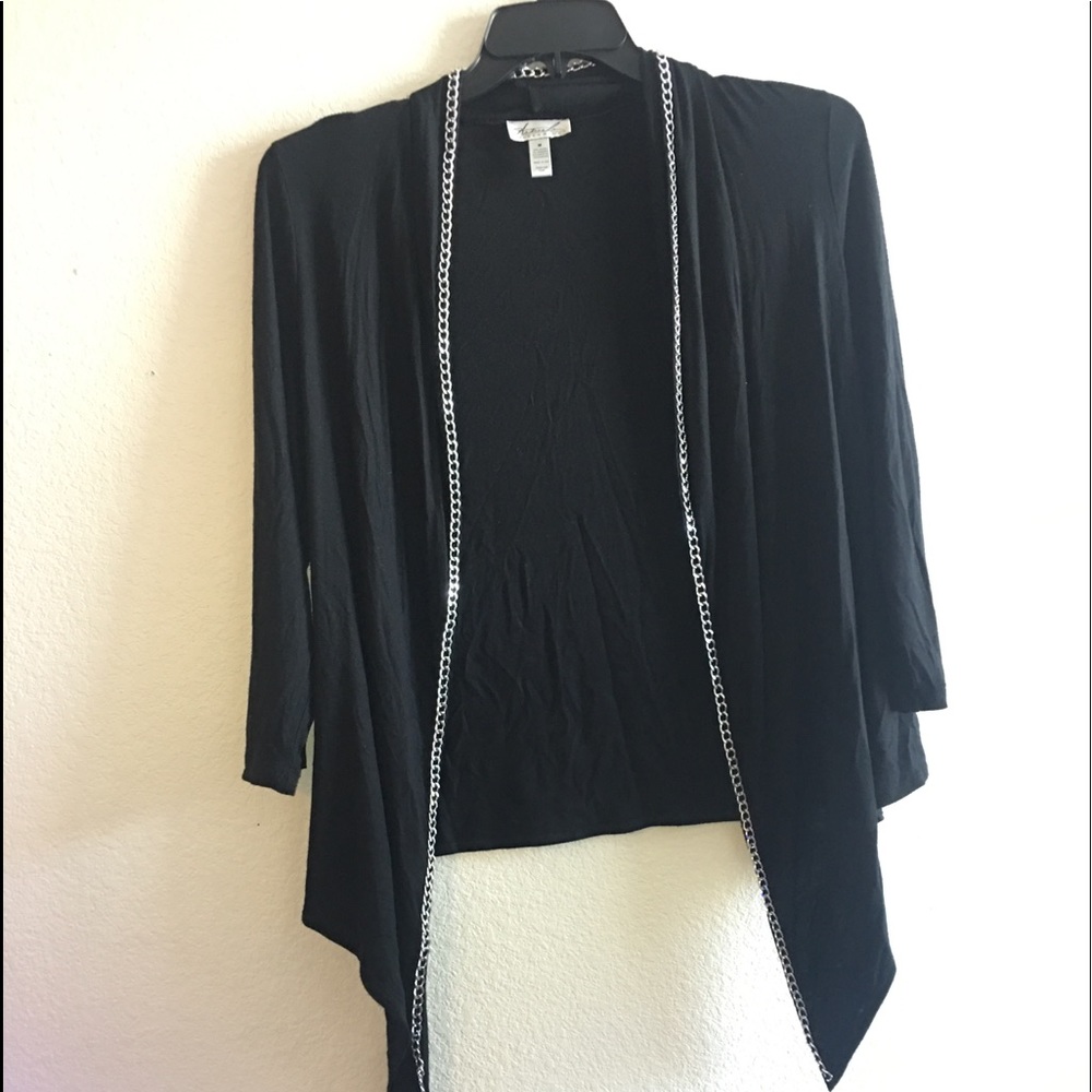 ‼️2/$18‼️Andrea Behar cardigan with silver chain